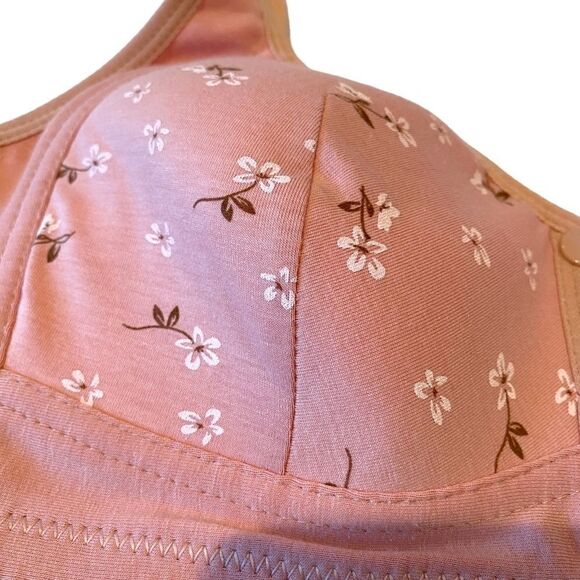 1220 Flower Printed Bra 38D Front Snap Closure Comfortable NWT - Picture 5 of 7